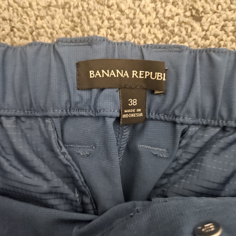 Banana Republic Short Mens‎ 38 Blue Elastic Waistband Flat Front - Picture 4 of 10